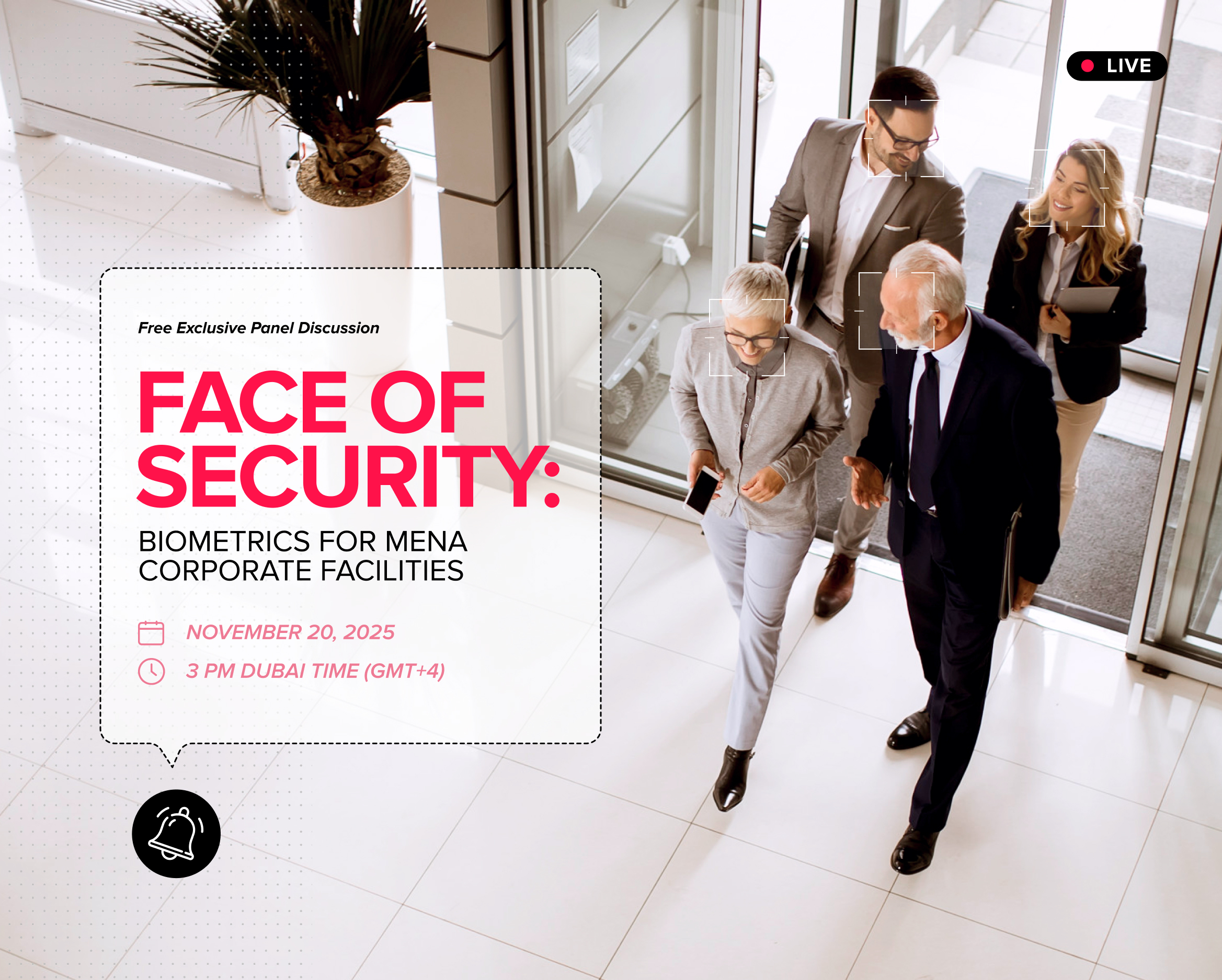 Join RecFaces and Avigilon experts for a free webinar on facial biometrics for MENA corporate facilities