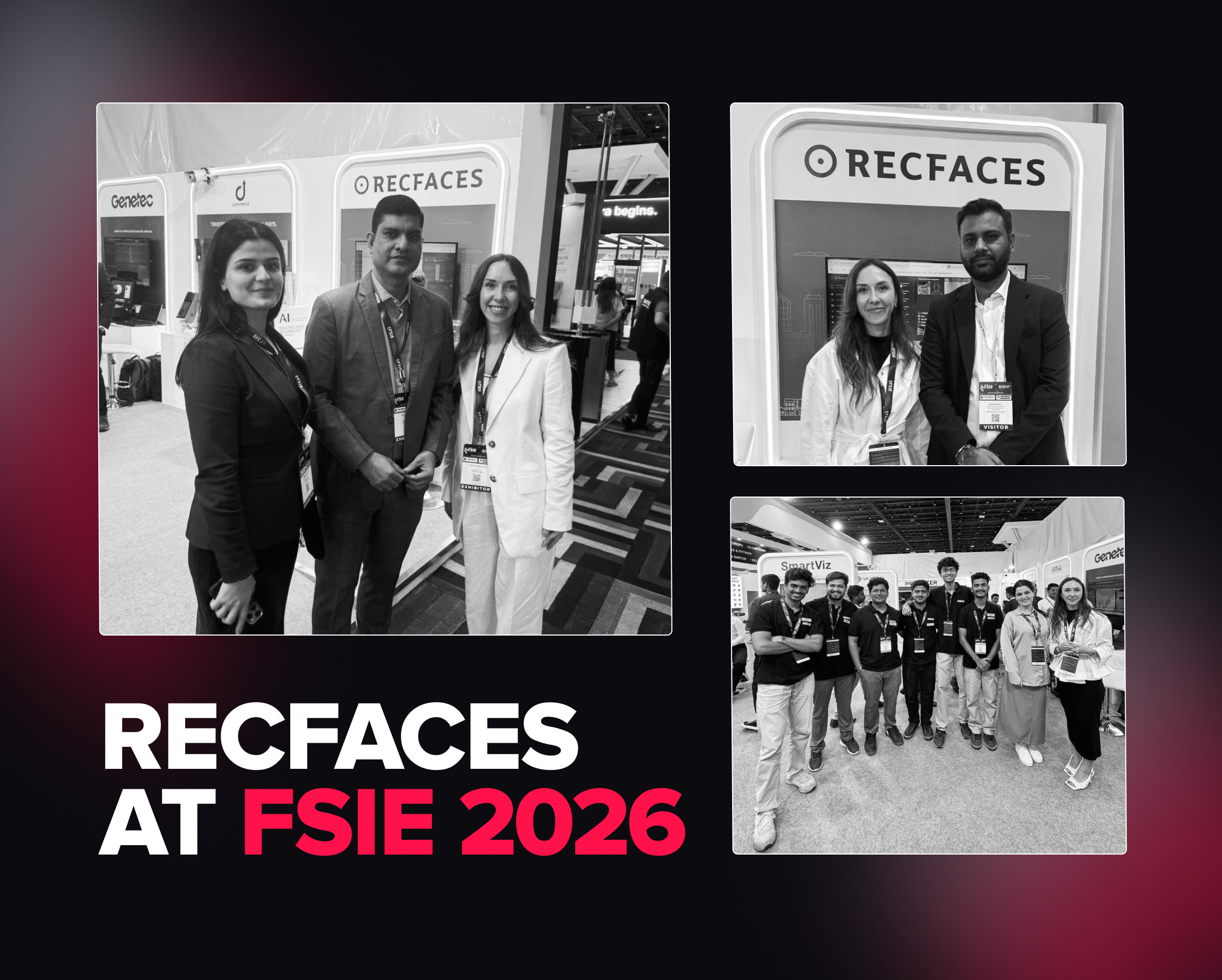 RecFaces team at the Startologic Technologies stand during FIRE & SECURITY INDIA EXPO 2026 in Mumbai